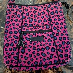 Vera Bradley Pink, Navy, and Black Crossbody Bag